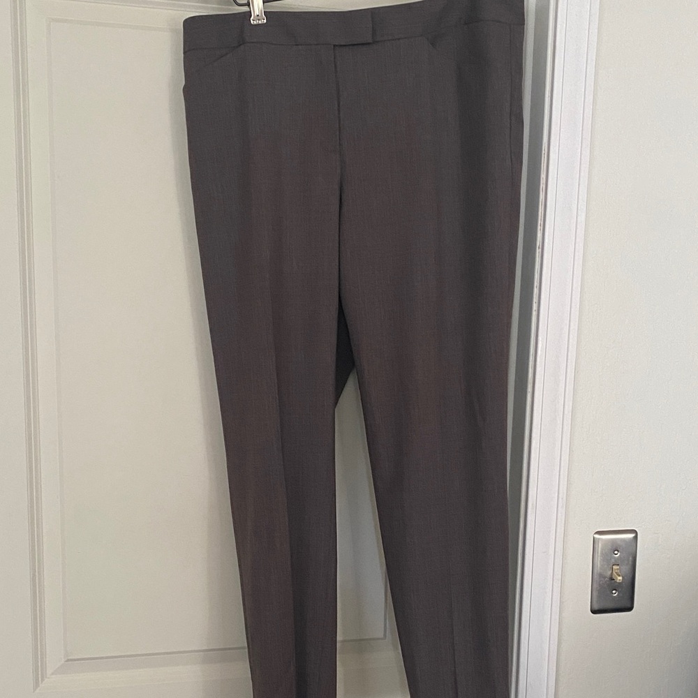Lafayette 148  Brown Dress Pants - Classic Flat Front Trousers size 12 NWT!